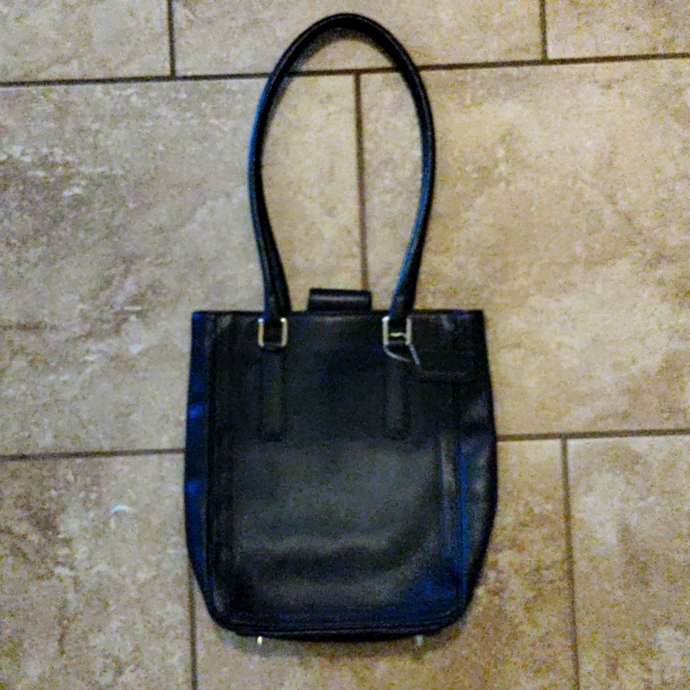 Coach Blue Black Purse Handbag Shoulder Bag Leather